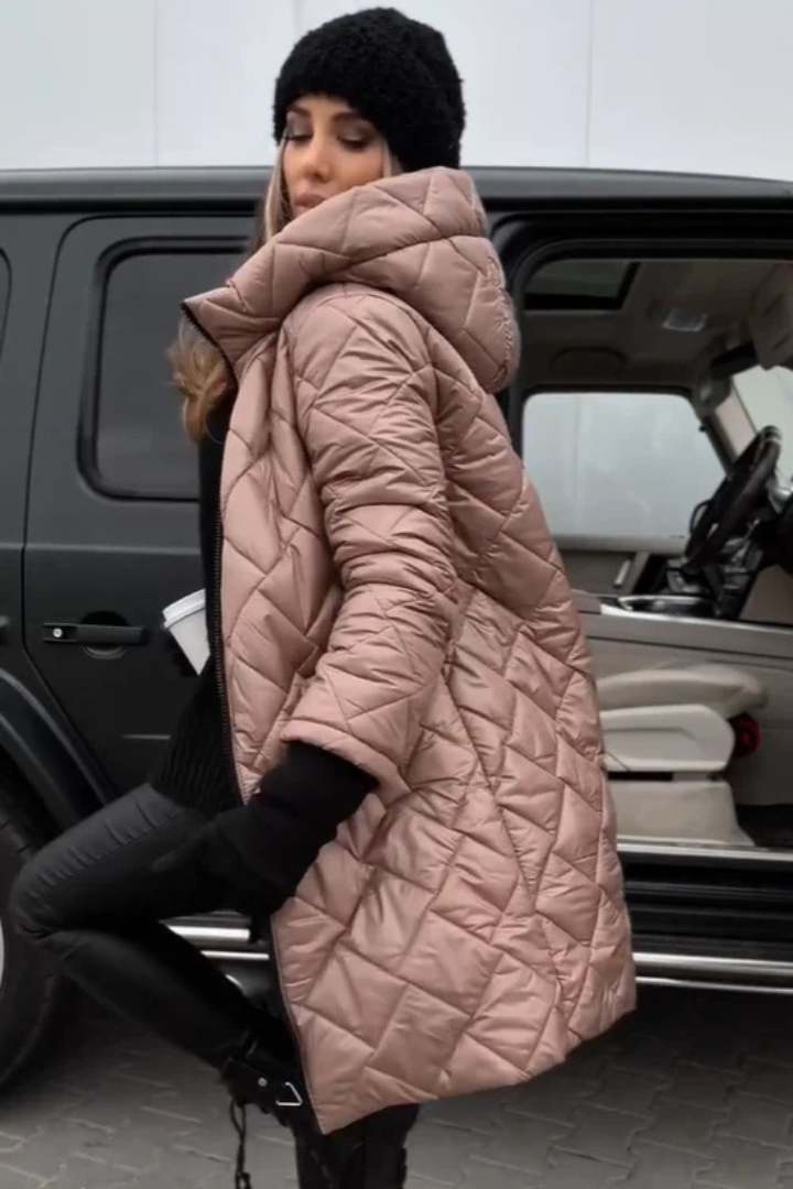 Avalyn™ | Elegant Quilted Hooded Jacket
