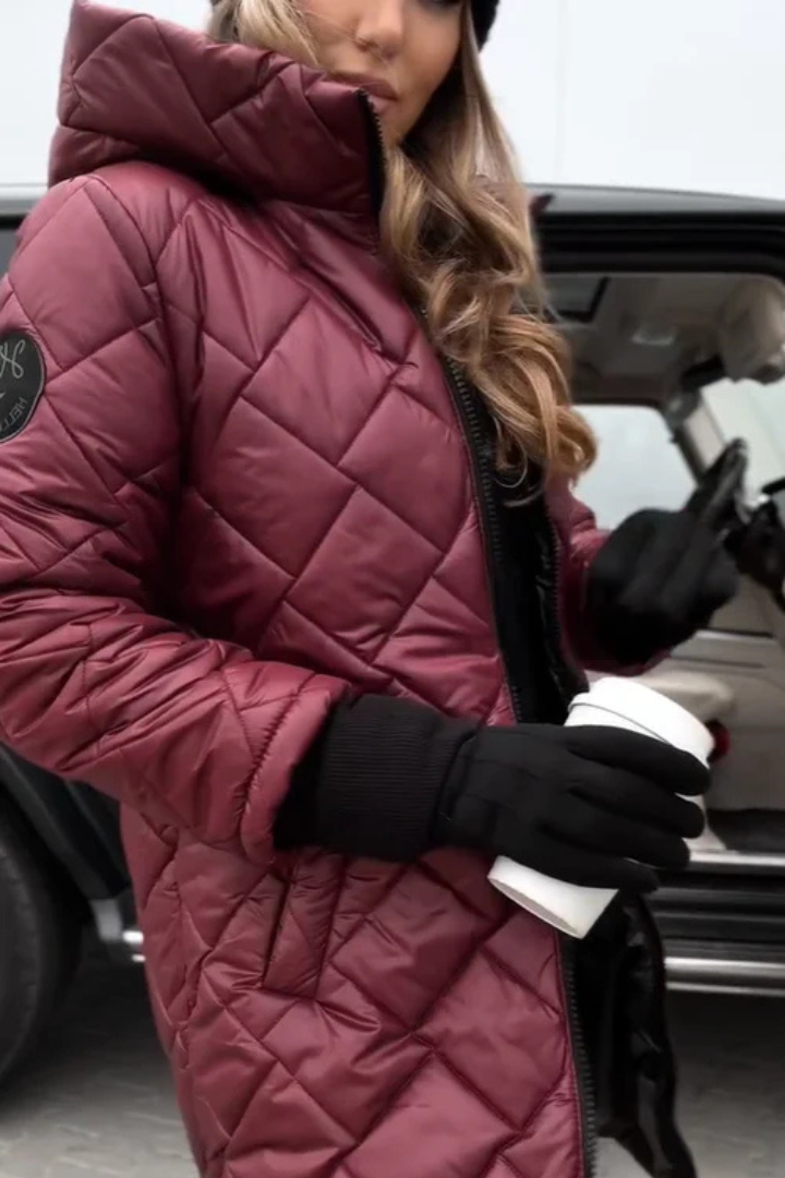 Avalyn™ | Elegant Quilted Hooded Jacket