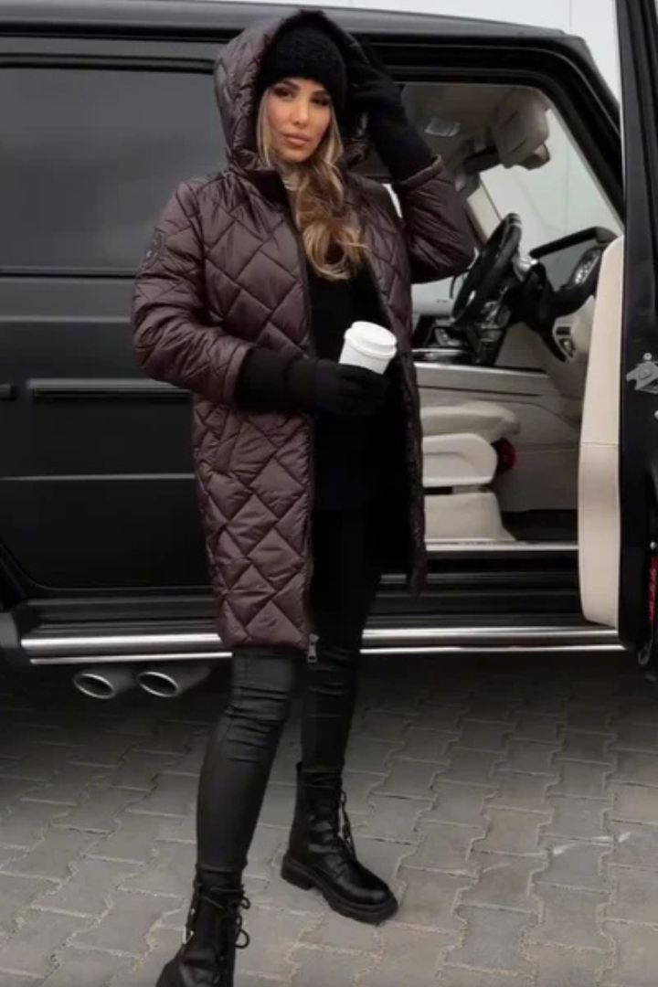 Avalyn™ | Elegant Quilted Hooded Jacket