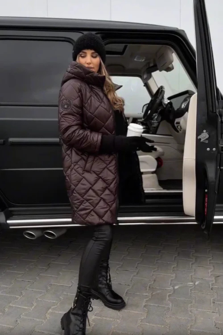 Avalyn™ | Elegant Quilted Hooded Jacket