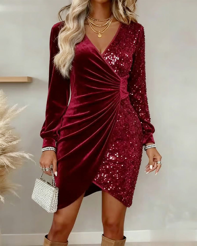 Lana | Elegant Velvet Sequin Dress