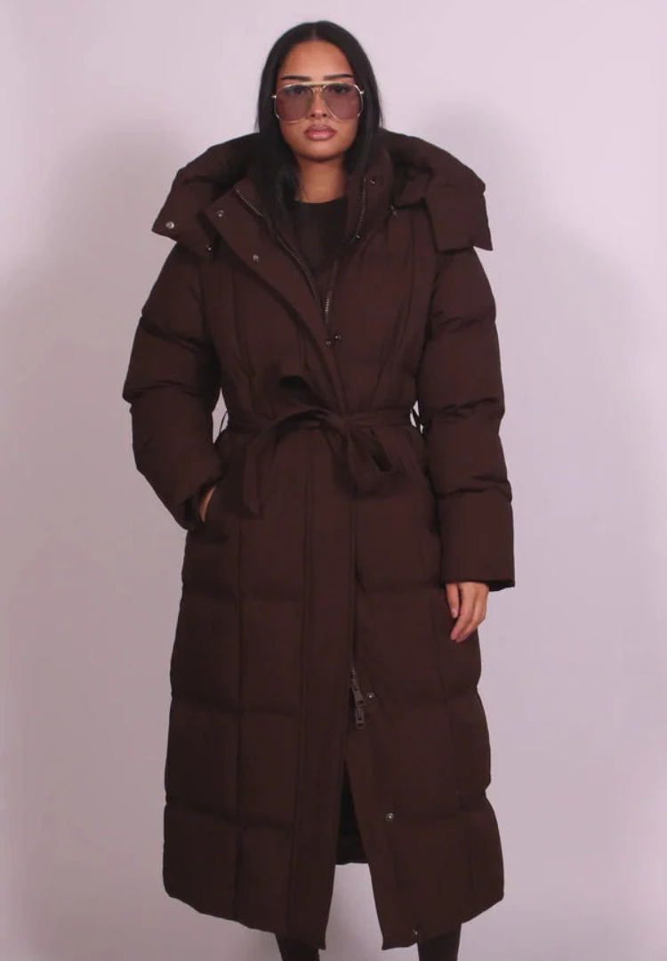 Glacia™ | Long Belted Puffer Coat