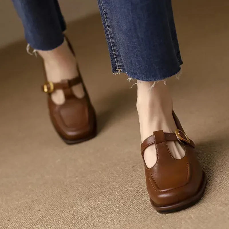 SELVANA | ELEGANT T-STRAP SHOES