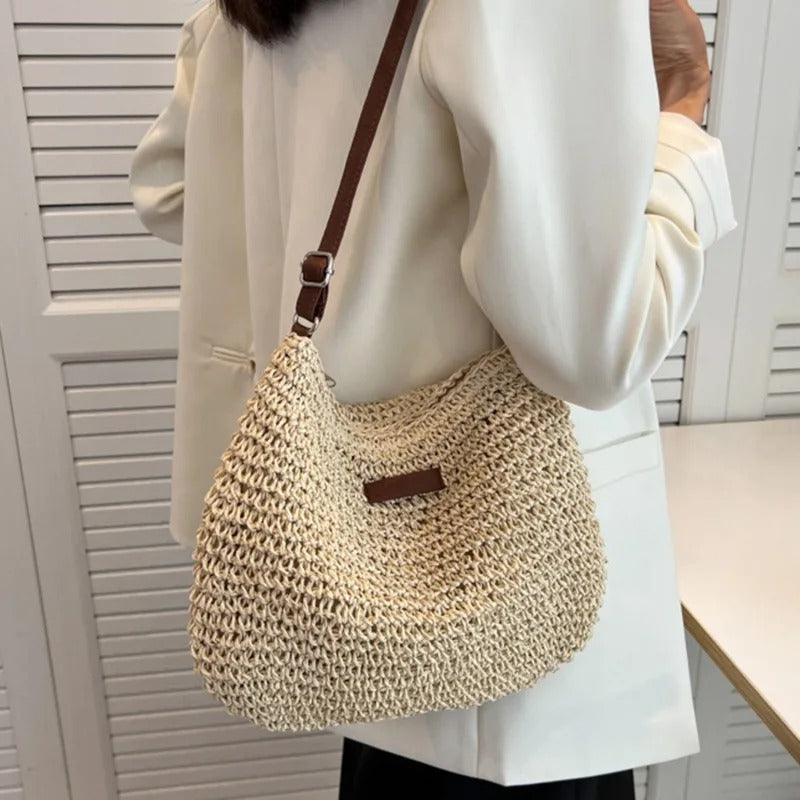 Nina - Straw Crossbody Bag